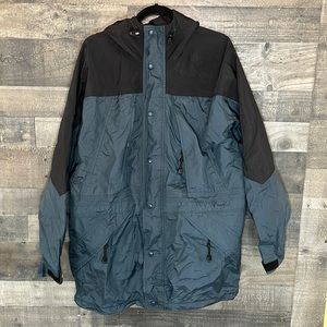 Navy Blue and Black REI Hooded Jacket